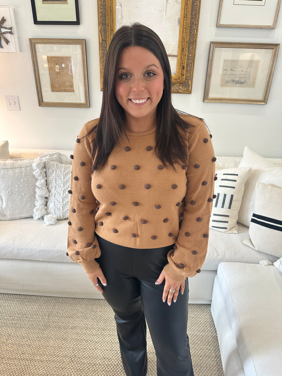 Camel Dotted Sweater