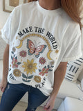 Vintage Butterly Kisses Graphic T-Shirt