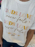 Gods Love Never Fails Graphic