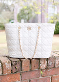 Quentin Quilted Tote-IVORY