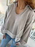 Ash Mocha Top-Stitch Hoodie