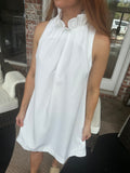 White Ruffle Megan Dress