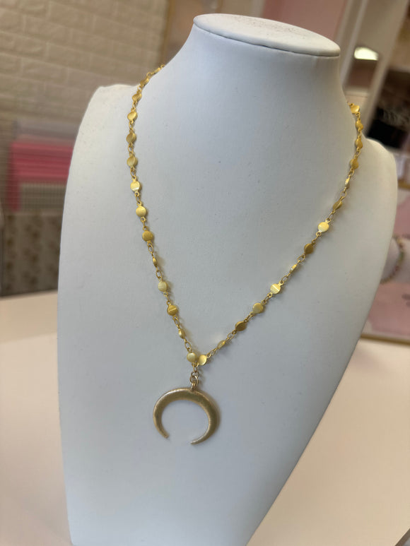 JT Gold Crescent Necklace