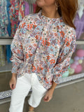 Ginny Floral Shirred Blouse