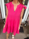 Pink Fit and Flare Dress