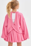Long-sleeved Open Back Modal Knit Top