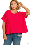 Plus Cotton Slub Oversized Tee