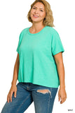 Plus Cotton Slub Oversized Tee