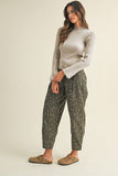 Scallop Edge Mock Neck Rib Sweater Top
