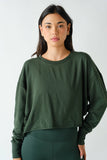 Crescent Pima Cotton Open Back Long Sleeve Tee