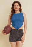 SLEEVELESS TASSLE HEM KNIT TANK