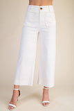 Colette Cropped Wide-Leg Scallop Pocket Detail Pants