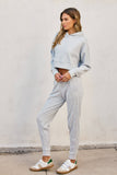 Ribbed Heather Hoodie And Pants Set (1)