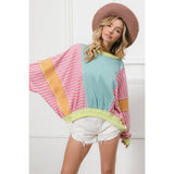 STRIPE MIXED AND MATCH LOOSE FIT TOP