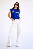 CSW10210-1 - 'GAMEDAY" EMBROIDERED SLEEVELESS SWEATER VEST
