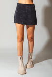 LP81303-Low waist corduroy skort