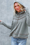 HOODIE LONG SLEEVE THUMBHOLE FRENCH TERRY TOP