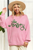 LESW3439 - X-MAS DECOR ACCENT SWEATER TOP