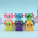 Cartoon Sequin Axolotl Squishy Toy Slow Rising Stress Relief Squeeze Toy