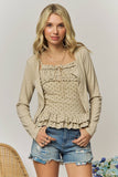 POLKA DOT RUFFLE CAMI & CARDIGAN - RET4276