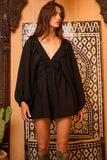 R5268 Ruffled Solid Woven Romper