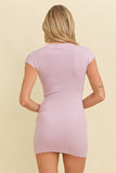 KNIT CAP SLEEVE GAMEDAY MINI DRESS