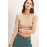 Crew Neck Long Sleeve Top