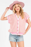 GINGHAM KNIT BUTTON UP CARDIGAN