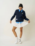 Mini Bow Petal Grip Sock [Indigo], Pilates Socks