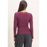 Crew Neck Long Sleeve Top