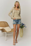 POLKA DOT RUFFLE CAMI & CARDIGAN - RET4276