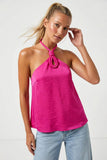 Cord Keyhole Sleeveless Top