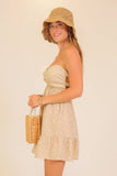Floral Twist Bandeau Mini Dress