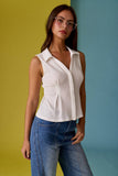 PT19590 COLLAR NECK TOP