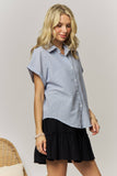 STRIPED SHORT SLEEVE BUTTON-DOWN - RET4255