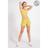 PLUS SIZE BUTTER FABRIC TRACK SHORTS