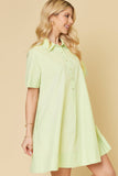 Solid Shirt Dress