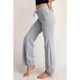 COTTON LYCRA BUBBLED FLARE PANTS