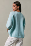 SHORT SLEEVE CREW NECK SWEATER LIGHTWEIGHT CARDIGAN