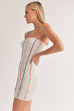 ID6544 COLOR LINE DRESS SWEATER