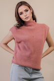 12W3391N-Soft Knit Sweater Vest Top