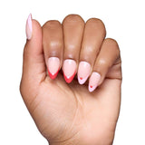 Pure Hearted Press-On Nails | Short Almond | Pink Red Hearts