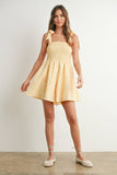 Sun-Kissed Smocked Mini Dress