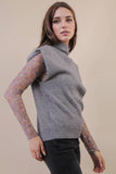 12W3391N-Soft Knit Sweater Vest Top