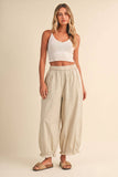 IP1582 ELASTIC WAIST BALLOON PANTS