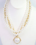 Sun Valley Pearl Layered Necklace Gold