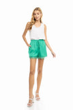 Lace Trim Tie Waist Shorts