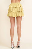 CS10055Y - RUFFLE MINI SKIRT