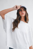 8550HN Boxy Dolman Short Sleeve Top