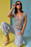 PT17865 - Alina Slim Fit V-neck Top